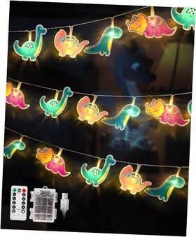 Gz-lt306d-20-fba Gzero 20 Led Dinosaur String Lights For Kids Decor With Remote Control &