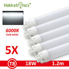 Hakkatronics 5pc 18w T8 4ft Smd Led Tubes Light Bulbs 120v Cool White Replace 45w Fluorescent 606462601375