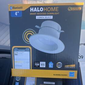 Rl4099ble40awh Halo Home 4 Inch Smart Led Recessed Downlight Bluetooth Dimmable White Rl4099ble40a