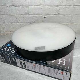 1006486536 Hampton Bay Lakeshore 13 Inch Light Matte Black Color Changing Led Flush Mount Read