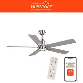 92380 Hampton Bay Zandra 52 Inch Led Indoor Brushed Nickel Ceiling Fan With Light Remote