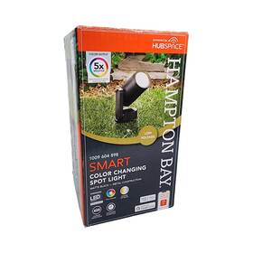 Hbled01lb657-bk Hampton Bay Smart Color Changing Spot Light Hubspace Low Voltage Led Outdoor