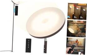 Mf30002 Hanaking Floor Lamp 36w/3600lm Super Bright With Remote Copper Brown