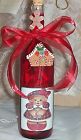Handcrafted Gingerbread Wine Bottle Night Light Red Dress Holiday Decor