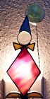 Handmade Clown Night Light Stained Glass Wall Plug In Kids