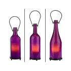 Handmade Homereflections Indoor Outdoor Glass Square Bottle W Flameless Candle Timer 823420787951