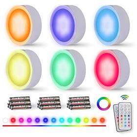 Hangzhou Great Star Industrial Co. Ltd. 820909596066 Puck Lights With Remote Wireless Led Battery Operated Multicolor