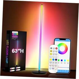 Hcp019 Hangzhou Muqin E-commerce Co. Ltd 63 H Rgb Floor Lamp Led Corner 16 Million Diy Colors 68 Scenes 1 Pack