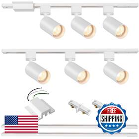 B0dfvn6t3w Hiiglxii 6-light Led Track Lighting Kit 6.6ft H Rails Floating
