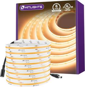 L0524v-273-1630-u Hitlights Cob Led Strip Lights Warm White 2700k 16.4ft Premium High Density 24v Tape Light