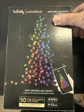 L8050070nu45-u-a Home Heritage 16.3 Foot Wrapped Dome Holiday Lights App Controlled 50 Rgb Leds 3 Boxes