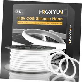 Hrgcobneon-40mcw Hrg Cob Led Neon Rope Light 110v - 40m/131ft Waterproof Silicone White