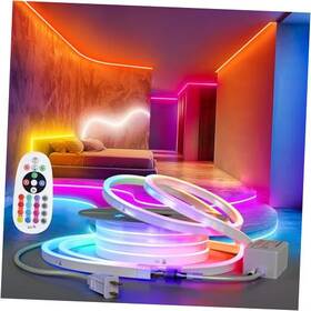 Hrgneon-10mrgb Hrg 32.8ft Rgb Led Neon Rope Light Ip65 Waterproof Dimmable Strip 16