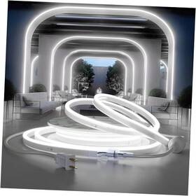 Hrgneon-5mcw Hrg 110v Led Neon Rope Light Dimmable 16.4ft Easy To Connect 5m/16.4ft White