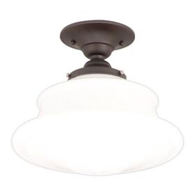 3412f-ob Hudson Valley Lighting Petersburg One Light Semi Flush Mount 12.625