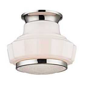 3809f-pn Hudson Valley Lighting Odessa One Light Flush Mount Polished Nickel