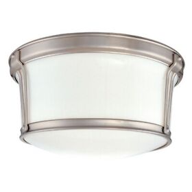 6510-sn Hudson Valley Lighting Newport Collection Two Light Flush Mount Satin Nickel