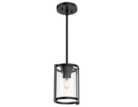 19005 Hunter Astwood Pendant Light In Matte Black