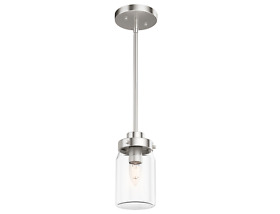 19009 Hunter Devon Park Pendant Light In Brushed Nickel