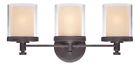 180159 Id Light Clear Glass 3 Cream Vanity Fixture -