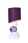 Lt1038-prp Id Shade Asymmetrical Stacked 2251923 Ceramic Table Circle Lamp
