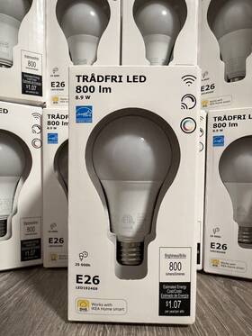 404.391.69 Ikea Led Bulb E26 800 Lumen Wireless Dimmable Color And White Spectrum