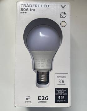 504.372.64 Ikea Tradfri E26 806 Lm Dimmable Tunable Smart Home White Spectru