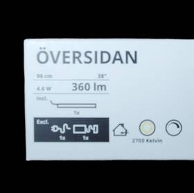 604.750.19 Ikea Oversidan Led Wardrobe Lighting Strip White 96 Cm 38 Inch Nib