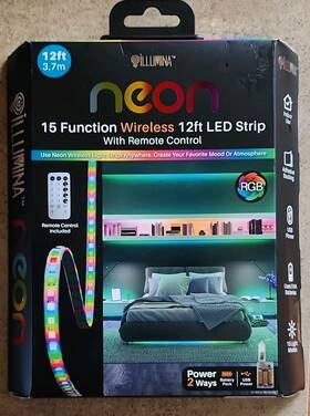 Il-stb512-rgb Illumina 15 Function Multicolor Rgb 12ft Led Light Strip With Remote