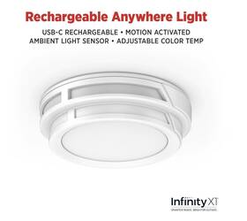 Infinityx1 Infinity X1 Motion Activated Light Anywhere Usb Type C Rechargeable 2pk