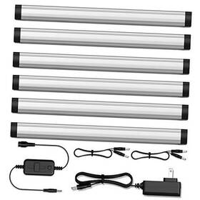 In-0110-26-sn Inlight Led Under Cabinet Lighting Kit Counter 6 Light Pack Soft White 3000k