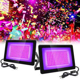 Inshareplus B0b6v2m664 2 Pack 100w Uv Flood Light Ip66 Waterproof Outdoor High Power Black