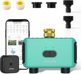 Sgw08w-gn-tt-h-01 Insoma Smart Hose Watering Timer With Wi-fi Hub Automate Water And Sprinkler Schedule