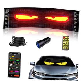 Intelliart Limited 758289621361 Led Sign For Car Flexible Devil Eyes Light Windshield Digital Panel