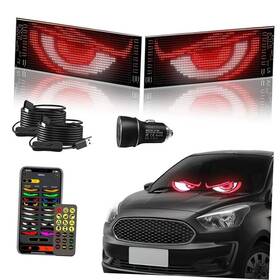 Intelliart Limited 758289621378 Led Sign For Car Flexible Devil Eyes Light Windshield Digital Panel