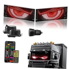 Intelliart Limited 758289621392 Led Sign For Car Flexible Devil Eyes Light Windshield Digital Panel