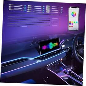 Fwd002 Interior Car Led Strip Light Car-ambient-lighting-kit Rgb 18 In 1 256 With Wireless App Diy Modes
