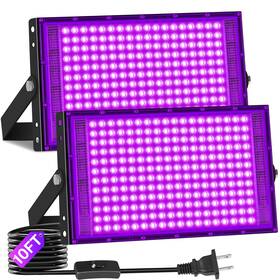 B0bzbwzqqw Isuerfy 200w Led Black Light Floodlight 10ft Cable Ip66 Waterproof Outdoor 2 Pack
