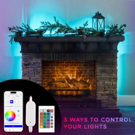 84995-t1 Jasco Products Company Enbrighten Vibe 50ft Smart Led Strip Light Multicolor Rgb App And Ir Remote