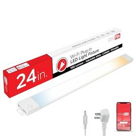 Jasco Products Company Llc 030878652674 Plug-in Wi-fi Under Cabinet Lights 24 Inch Dimmable With Adjustable White