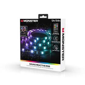 Jem Accessories 805106895105 Monster 12ft Multi-color Sound Reactive Led Light Strip Customizable 12 Feet