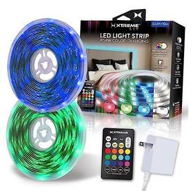 Xlb7-1092-rgb Jem Accessories Xtreme Lit 32.8ft Rgbw Color-changing Indoor Led Light Strip Remote Control