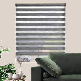 Jp-zbjz005-05 Jiangpin Textile Zebra Blinds Free-stop Dual Layer Shades Light Filtering Privacy Con