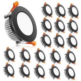 Ls8-td-wmtd-3w-b-ww-20p Jiasi 2 Inch Led Downlight Recessed Lighting Dimmable Black/20 Pack Warm White