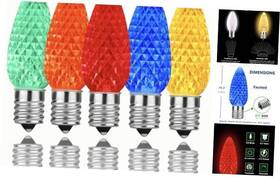 Recco0024029 Jinjiang Recco Optoelectronics Technology Co Ltd 25 Pack C9 Led Bulb Christmas Replacement Lights Faceted Multi-colored