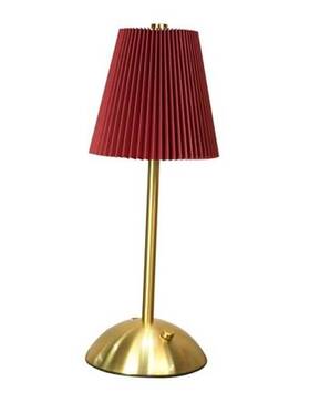 Jinwen 739722713935 Cordless Table Lamp Rechargeable Fabric Shade Small Desk Dimmable Led