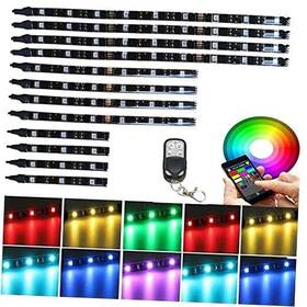 030501 Jinxiu 12pcs Wireless Rf Remote App Control Rgb Motorcycle Led Light Kits Flexible