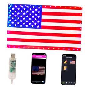 Jishengtech 789344388738 3x5ft American Flag With Led String Lights Day And Night Decoration App