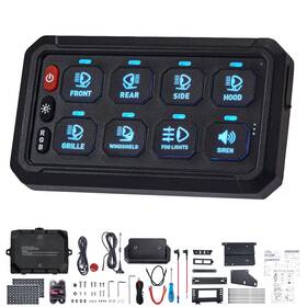 A3331-00002-bk8 Joytutus Wireless Rgb 8 Gang Switch Panel 5-level Brightness Colors Univers