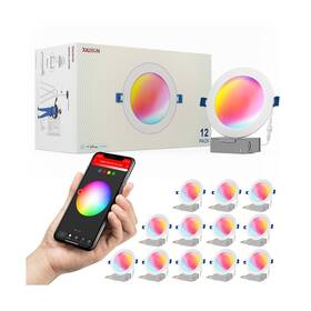 Sp6insmwh12p Jullison 6 Inch Led Smart Slim Recessed Pot Light Wifi App& Voice Control 120v 13w